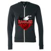 Unisex Triblend Lightweight Full-Zip Hooded Long Sleeve Tee Thumbnail