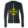 Unisex Triblend Lightweight Full-Zip Hooded Long Sleeve Tee Thumbnail