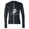 Unisex Triblend Lightweight Full-Zip Hooded Long Sleeve Tee Thumbnail