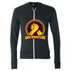 Unisex Triblend Lightweight Full-Zip Hooded Long Sleeve Tee Thumbnail