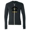 Unisex Triblend Lightweight Full-Zip Hooded Long Sleeve Tee Thumbnail