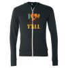 Unisex Triblend Lightweight Full-Zip Hooded Long Sleeve Tee Thumbnail