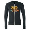 Unisex Triblend Lightweight Full-Zip Hooded Long Sleeve Tee Thumbnail