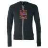 Unisex Triblend Lightweight Full-Zip Hooded Long Sleeve Tee Thumbnail