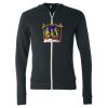 Unisex Triblend Lightweight Full-Zip Hooded Long Sleeve Tee Thumbnail