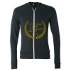 Unisex Triblend Lightweight Full-Zip Hooded Long Sleeve Tee Thumbnail