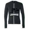Unisex Triblend Lightweight Full-Zip Hooded Long Sleeve Tee Thumbnail