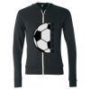 Unisex Triblend Lightweight Full-Zip Hooded Long Sleeve Tee Thumbnail