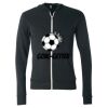 Unisex Triblend Lightweight Full-Zip Hooded Long Sleeve Tee Thumbnail