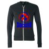 Unisex Triblend Lightweight Full-Zip Hooded Long Sleeve Tee Thumbnail
