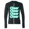 Unisex Triblend Lightweight Full-Zip Hooded Long Sleeve Tee Thumbnail