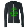 Unisex Triblend Lightweight Full-Zip Hooded Long Sleeve Tee Thumbnail