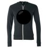 Unisex Triblend Lightweight Full-Zip Hooded Long Sleeve Tee Thumbnail