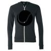 Unisex Triblend Lightweight Full-Zip Hooded Long Sleeve Tee Thumbnail
