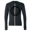Unisex Triblend Lightweight Full-Zip Hooded Long Sleeve Tee Thumbnail