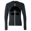 Unisex Triblend Lightweight Full-Zip Hooded Long Sleeve Tee Thumbnail