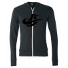 Unisex Triblend Lightweight Full-Zip Hooded Long Sleeve Tee Thumbnail