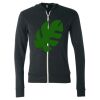 Unisex Triblend Lightweight Full-Zip Hooded Long Sleeve Tee Thumbnail