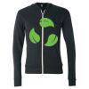 Unisex Triblend Lightweight Full-Zip Hooded Long Sleeve Tee Thumbnail