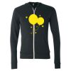Unisex Triblend Lightweight Full-Zip Hooded Long Sleeve Tee Thumbnail