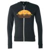 Unisex Triblend Lightweight Full-Zip Hooded Long Sleeve Tee Thumbnail