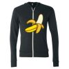 Unisex Triblend Lightweight Full-Zip Hooded Long Sleeve Tee Thumbnail