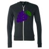 Unisex Triblend Lightweight Full-Zip Hooded Long Sleeve Tee Thumbnail