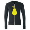 Unisex Triblend Lightweight Full-Zip Hooded Long Sleeve Tee Thumbnail
