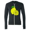 Unisex Triblend Lightweight Full-Zip Hooded Long Sleeve Tee Thumbnail