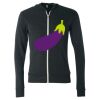 Unisex Triblend Lightweight Full-Zip Hooded Long Sleeve Tee Thumbnail