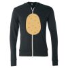Unisex Triblend Lightweight Full-Zip Hooded Long Sleeve Tee Thumbnail