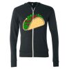 Unisex Triblend Lightweight Full-Zip Hooded Long Sleeve Tee Thumbnail