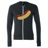 Unisex Triblend Lightweight Full-Zip Hooded Long Sleeve Tee Thumbnail