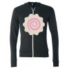 Unisex Triblend Lightweight Full-Zip Hooded Long Sleeve Tee Thumbnail