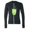 Unisex Triblend Lightweight Full-Zip Hooded Long Sleeve Tee Thumbnail