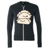 Unisex Triblend Lightweight Full-Zip Hooded Long Sleeve Tee Thumbnail