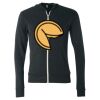 Unisex Triblend Lightweight Full-Zip Hooded Long Sleeve Tee Thumbnail