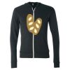 Unisex Triblend Lightweight Full-Zip Hooded Long Sleeve Tee Thumbnail