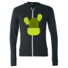 Unisex Triblend Lightweight Full-Zip Hooded Long Sleeve Tee Thumbnail